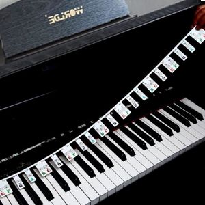Yosoo Clavier électronique amovible de 88 touches piano note touches  blanches autocollants étiquettes pour les débutants, autocollant amovible  piano, autocollant de clavier 