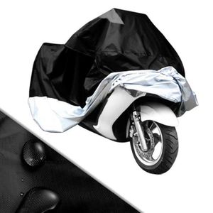ANFTOP Housse de Moto Scooter Motocyclette Protecteur UV Pluie Anti-poussi/ère Ext/érieur Couvrir /Étanche Noir argent/é 3XL