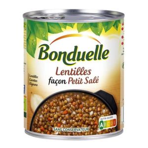LÉGUMES VERT BONDUELLE - Lentilles Cuisinées Façon Petit Salé 4