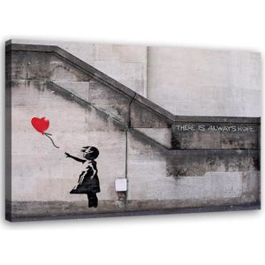 Tableau femme de ménage street art bois banksy, Feeby