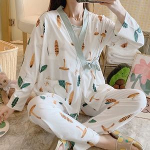 Ensemble de Pyjama d'Allaitement en Coton pour Femme Enceinte