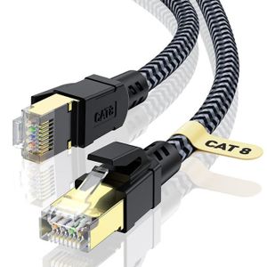 Reulin 6M Cat 7A Câble de Réseau Ethernet Ultra Mince - Vitesse