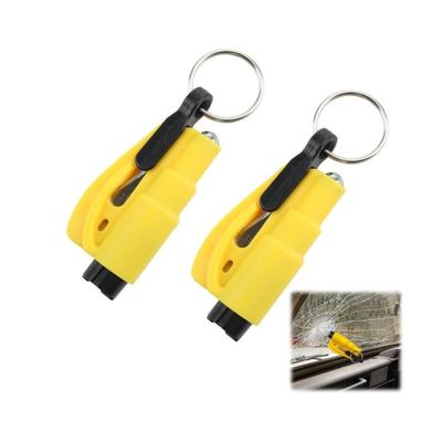 Lot De 8 Porte-Clés 3-en-1 Brise-Vitre Coupe-Ceinture Sifflet - Outil Sécurité Voiture - Secours Urgence