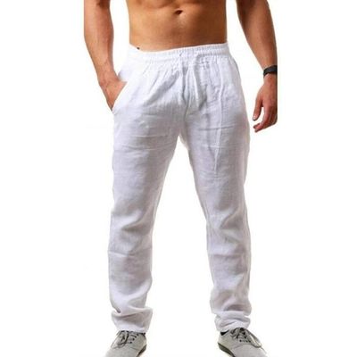 Pantalon lin grande taille homme outlet