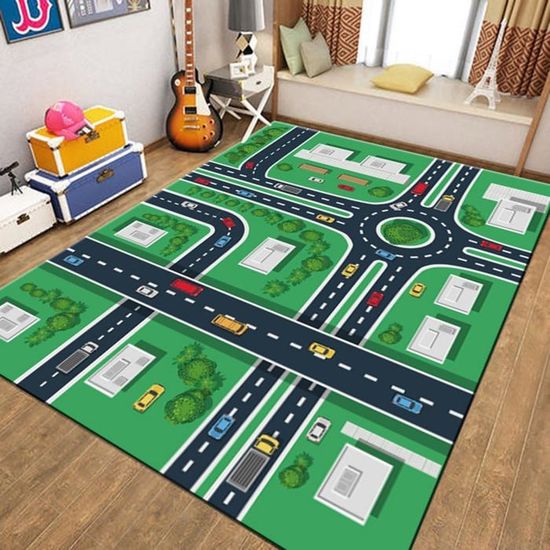 Playmat City Tapis de route, 72 x 120 cm, avec feux de circulation