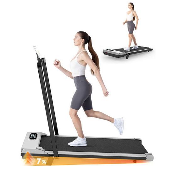 Tapis De Course Pliable 4-en-1 Avec Pente 9% - Moteur 2,5 CV, Silencieux, Charge 140 Kg, Pour Maison Et Bureau