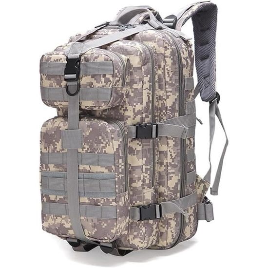 Grand Sac à Dos Tactique Militaire 3 Jours – Noir, Nylon, Style Assault Pack