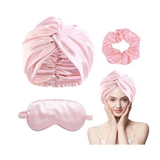 Foulard Satin Cheveux Nuit Bonnet De Soie Cheveux Nuit Bonnet De Nuit En Satin - 2 Pièces Sengterm Bonnet Satin - 10
