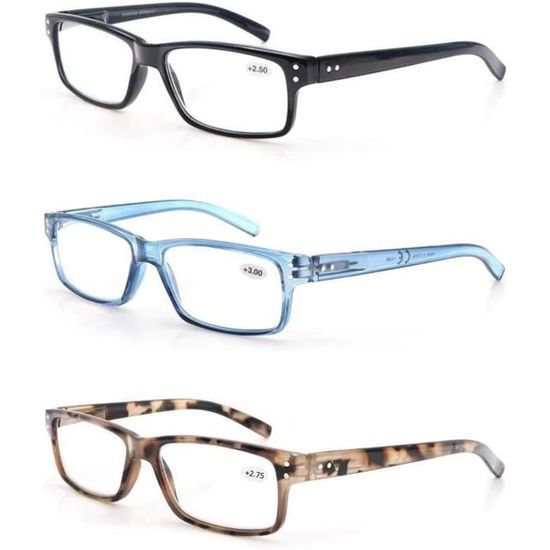 Lot De 4 Lunettes De Lecture +2.25 - Monture Marron Ronde - Branches à Ressort - Neuf Avec étiquettes