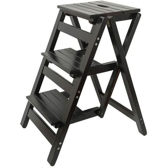 Step stool Échelle Pliante en Bois Massif Repose-Pieds Chaise Pliante