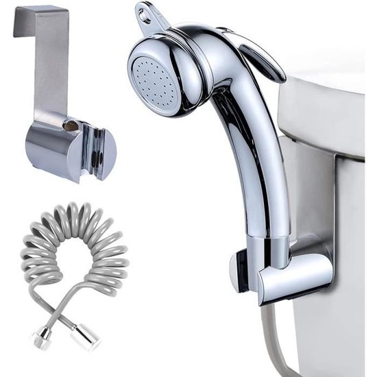 Kit Douchette wc - avec crochet de réservoir et tuyau de douche flexible de  122 pouces rétractable pour l'assainissement de l'ea86 - Cdiscount Bricolage