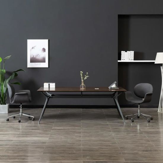 JM 1pc Chaise de salle à manger Design Scandinave pivotante Gris Tissu 67x62x(80-87,5)cm|4334