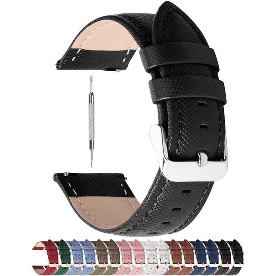 Bracelet 22 Mm Pour Garmin Epix/Fenix 7/6/5 – Fibre De Cuir + Silicone Aéré – QuickFit