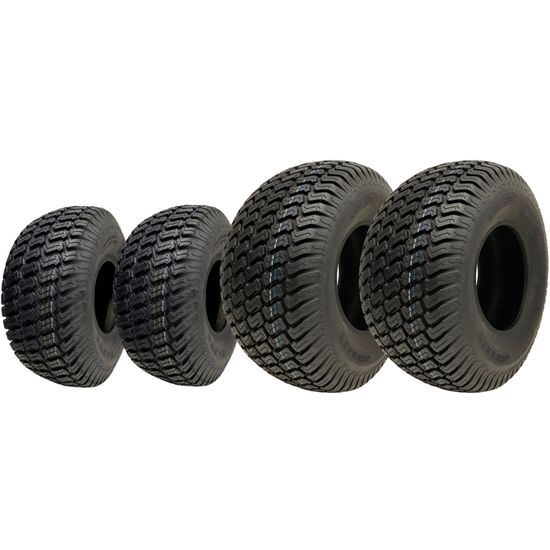 Roues De Tondeuse à Gazon 15x6.00-6 - Ensemble Pneu/Jante Caoutchouc - Pour Tracteurs Et Tondeuses 6 Pouces