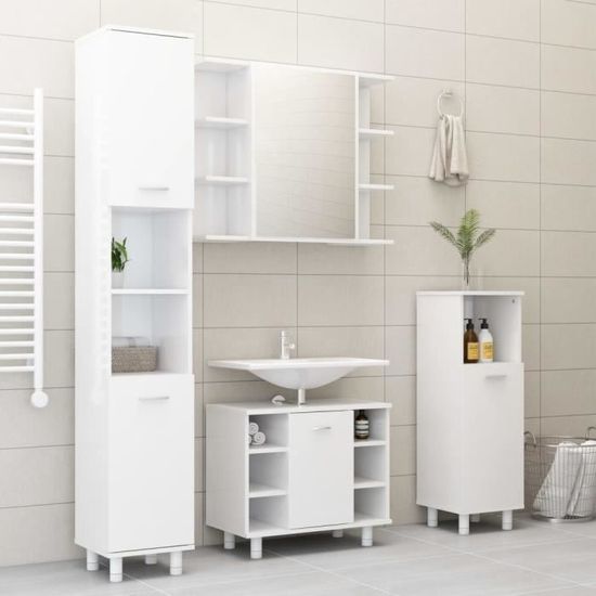 Armoire de salle de bain pour machine à laver bagnoli: d: p: 30 cm