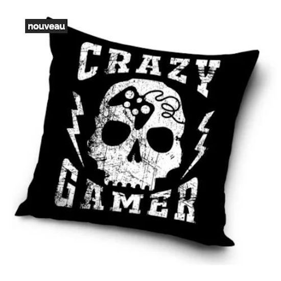 Personnalisé Gaming Gamers Noir Blanc Enfants Housse De Coussin Taie d'oreiller