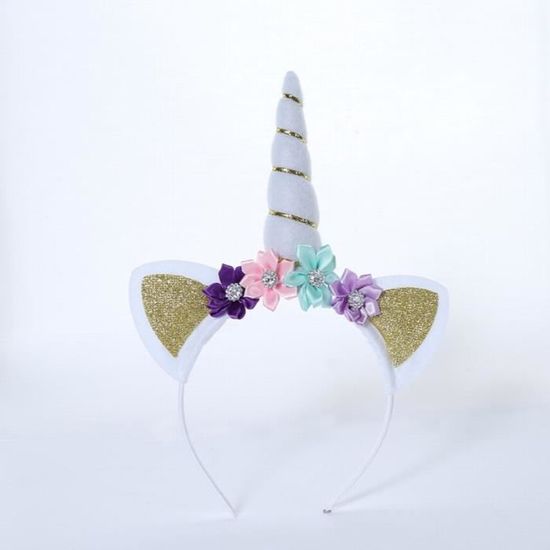 JYNVO Bandeau Licorne Avec Ailes – Serre-tête Fille, Déguisement Arc-en-ciel, Accessoire Cheveux Pour Pâques, Anniversaire, Carnaval