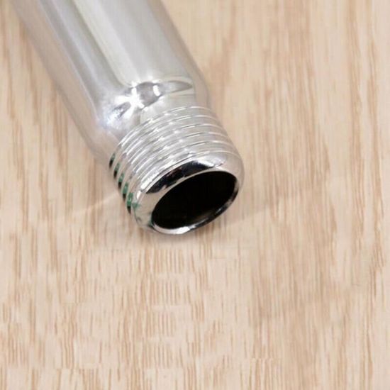 Rallonge Pour Pommeau De Douche - Acier Inoxydable 15 Cm - Écrou En Cuivre 27x24 Mm - 4 Joints Inclus - Compatible Bras De Douche