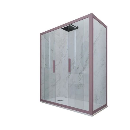 Pare-baignoire pliante en pvc blanc 70X170 cm centrale h 150 cm mod. Flex
