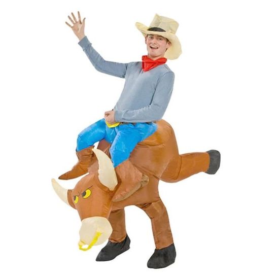 Costume Vache Gonflable Adulte - Pour Halloween Fête Cosplay - Taille Unique 150-190cm - Ventilateur Inclus