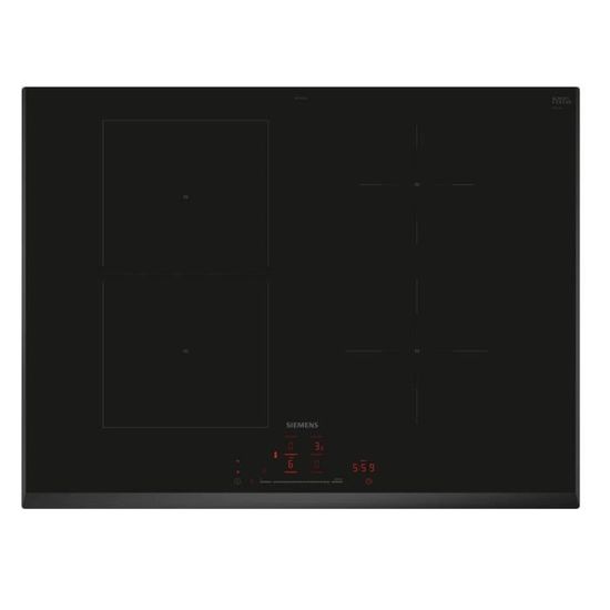 Siemens Table de cuisson à induction 71cm 4 feux 7400w noir - ED751HSB1E