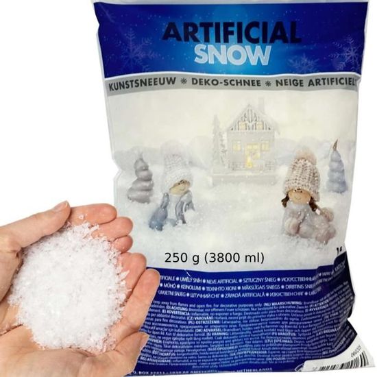 Neige Artificielle de Noël décorative très Réaliste 3,75 Litres de neige artificielle en