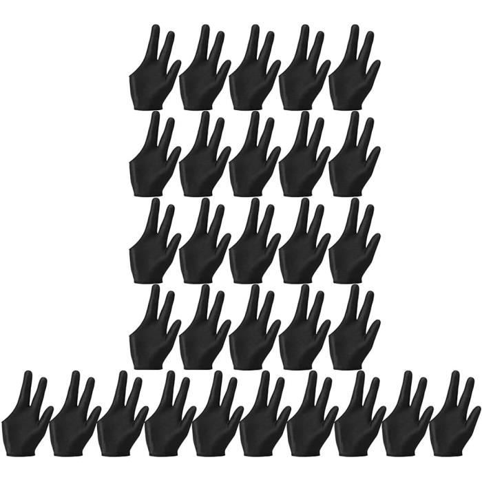 Gants De Billard à 3 Doigts - Respirants, Antidérapants, Réglables - Pour Main Gauche Ou Droite - 9
