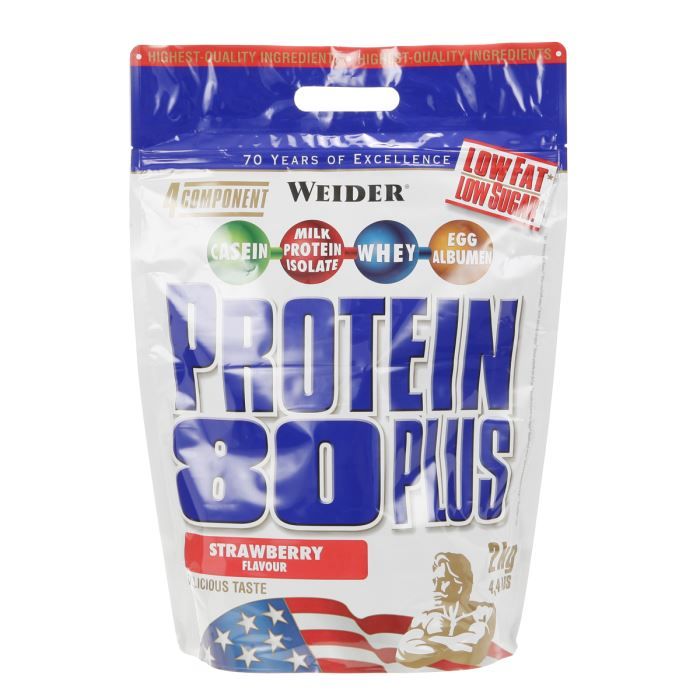 WEIDER Sachet de Protein 80+ Fraise 2kg