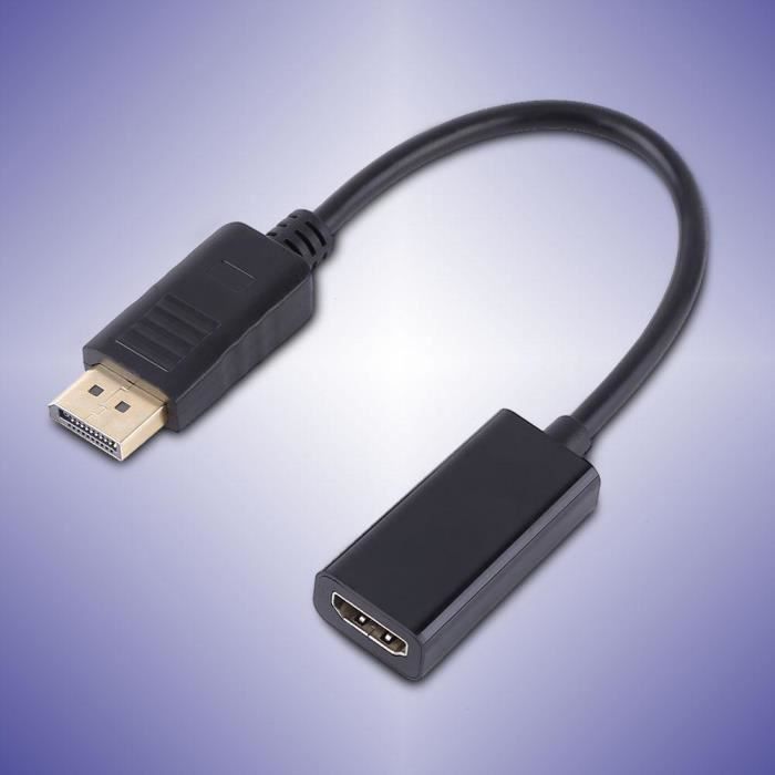 DP Câble adaptateur HDMIvers HDMI femelle Converter, de convertisseur de câble DP Displayport mâle vers HDMI pour PC HP / DELL-CHE
