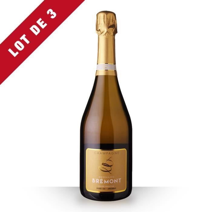 3X Bernard Bremont Prestige Brut 75cl Grand Cru - Champagne