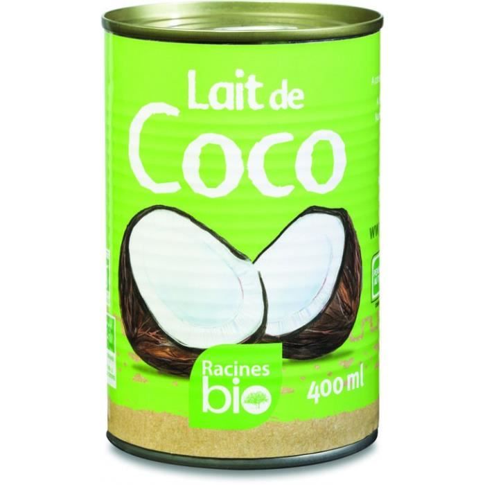 Lait de coco bio 400ml - Racines Bio