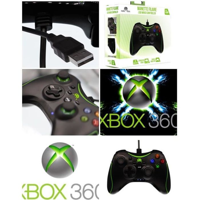 Manette Xbox 360 manette Contrôleur de jeu MICROSOFT filaire 1.80M - Xbox360 Fonction TURBO