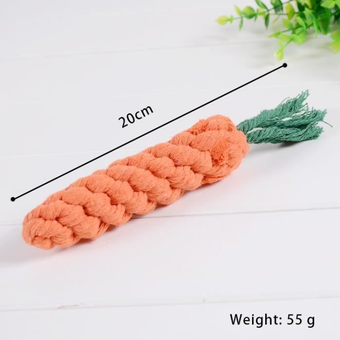 Jouet,Jouets pour chiots Jouet à mâcher pour chiens, jouets pour grands chiens, corde en coton, nettoyage de dents - Type carrot
