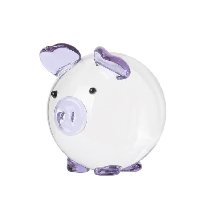 AR6999 Mignon cochon cristal Figurines Miniatures à la main en verre Animal Pet artisanat décor à la maison enfants cadeaux bureau d