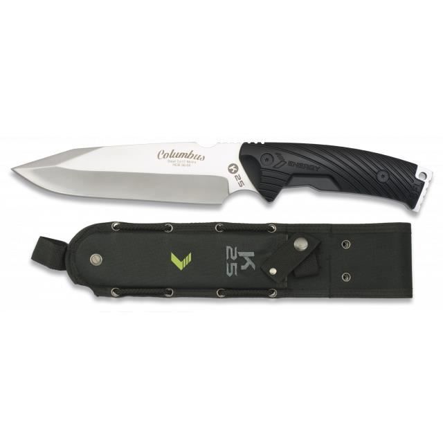 Couteau tactique Rui Energy Columbus, Mango Sfl, lame 16 Cm, épaisseur 5 mm, avec housse en nylon, 32075
