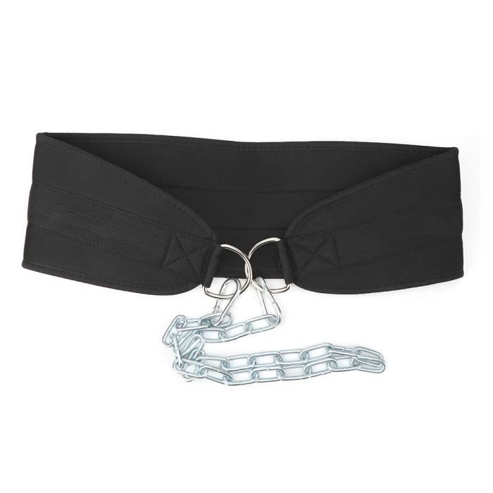 Ceinture plongeante semi-longue à traction de fitness équipement de fitness de haltère de sport double anneau-CHD