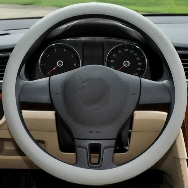 Couvre volant,32 40 mode universel anti dérapant Anti déchirure rétractable Silicone couverture de volant de - Type BST-FXP-01GREY
