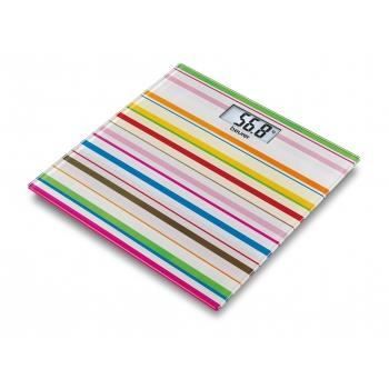 Pèse-personne en verre - Beurer GS 27 Happy Stripes