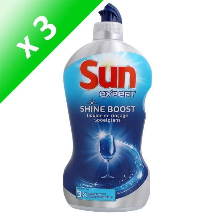 SUN EXPERT Liquide de rinçage Shine Boost - 450 ml (Lot de 3)