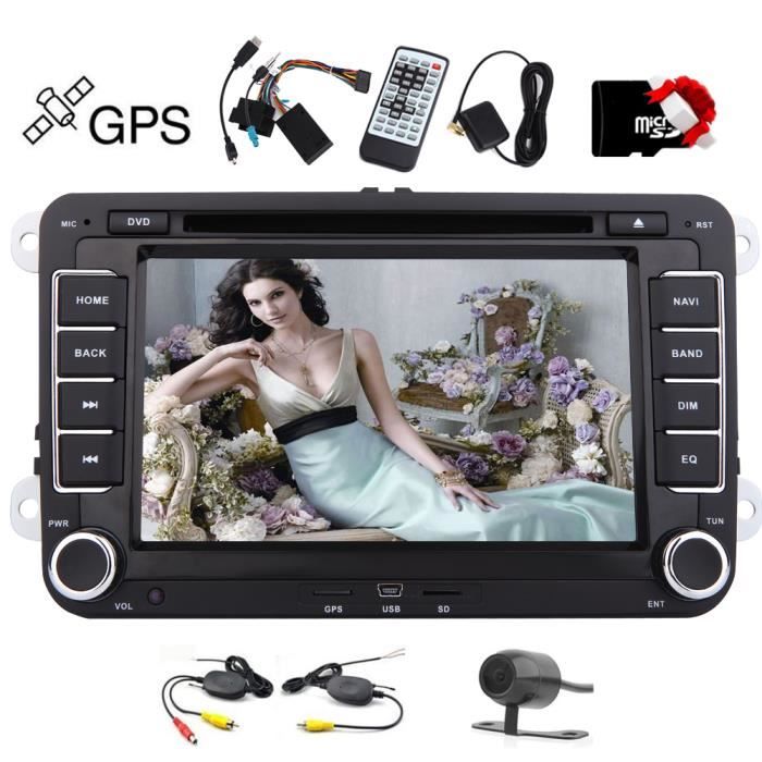 WinCE 6.0 voiture stéréo pour VW Passat Polo GolfMK5 MK6 Jatte Caddy Touran, Sharan Seat Sat Nav Bluetooth Double 2 Din support GPS