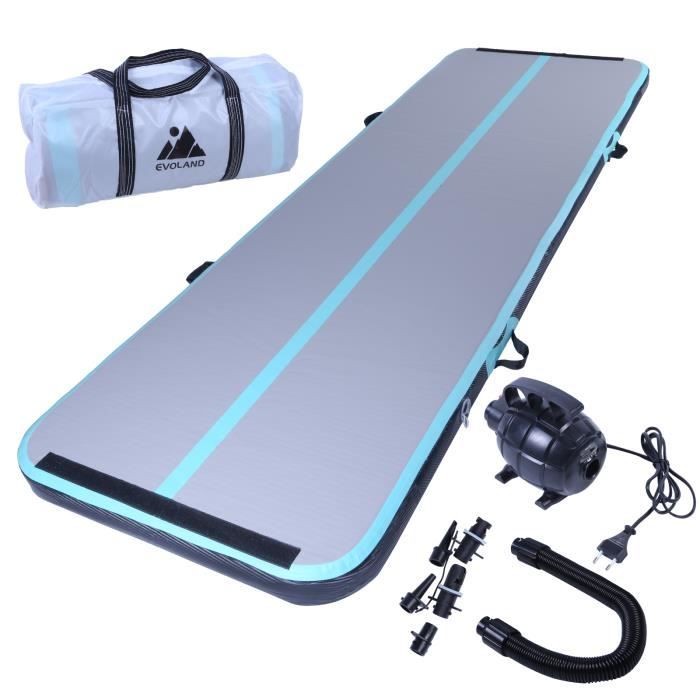 Tapis de yoga - Evoland -Tapis de sol /Tapis de gym /Tapis de gymnastique/Tapis d'Entraînement+ Pompe gonflable -Vert