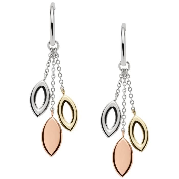Fossil - Fossil JF02777998 Femmes boucle d'oreilles Acier inoxydable Tricolore Réf 67692