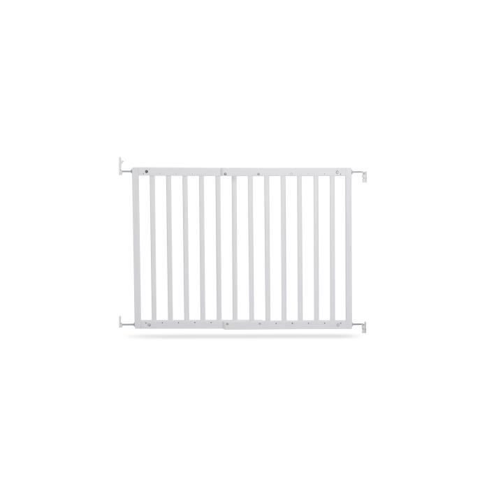 GEUTHER Barrière extensible en Hêtre coloris blanc pour porte et escalier - Réglable : 63,5 - 105,5 cm
