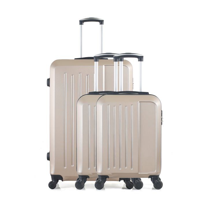 HERO – SET DE 3 - ABS – 75cm – 4 roues – VESUVIO-P – BEIGE