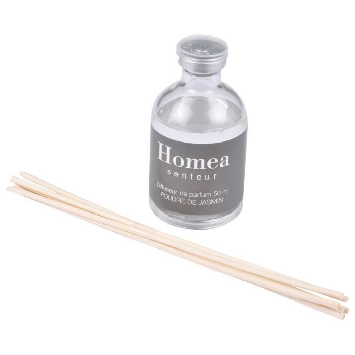 CDaffaires diffuseur de parfum avec tiges - 50ml - parfum poudre de jasmin