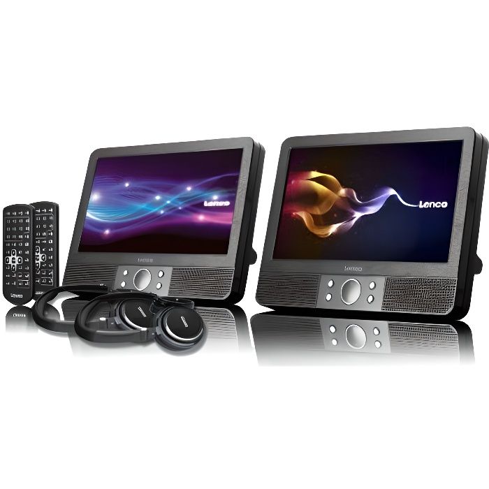 Lenco DVP-938 X2 2 DVD Portables MP4 Noir