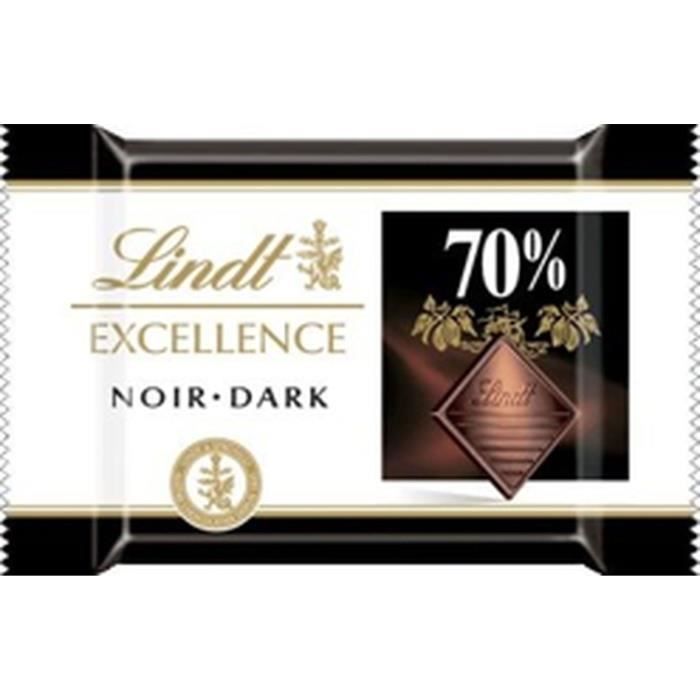Confiserie de Chocolat Lindt Excellence Noir 70% 5,5G - Caisse 200 Minis