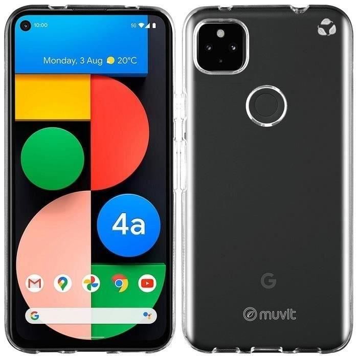 MUVITCHAN Recycletek Coque souple transparente pour Google pixel 4A
