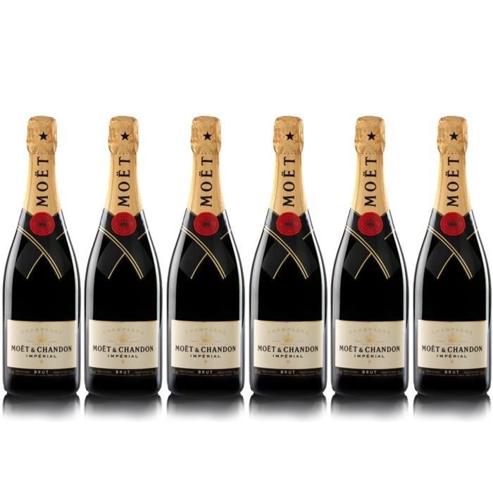 Lot 6 Champagnes Moët & Chandon Brut Moët Imperial 75cl