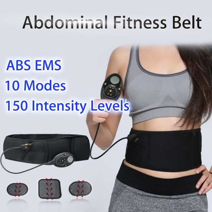 10 Modes EMS Stimulation Abdominale Ceinture Entraîneur Musculation Fitness Kit